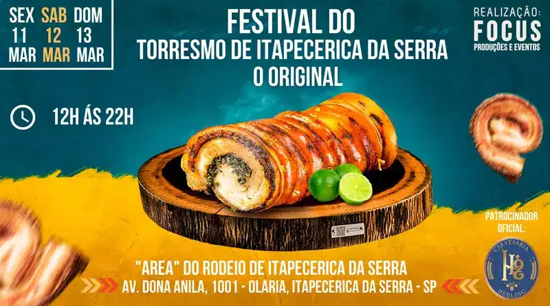 Festival do Torresmo de Itapecerica da Serra ocorre entre os dias 11 e 13