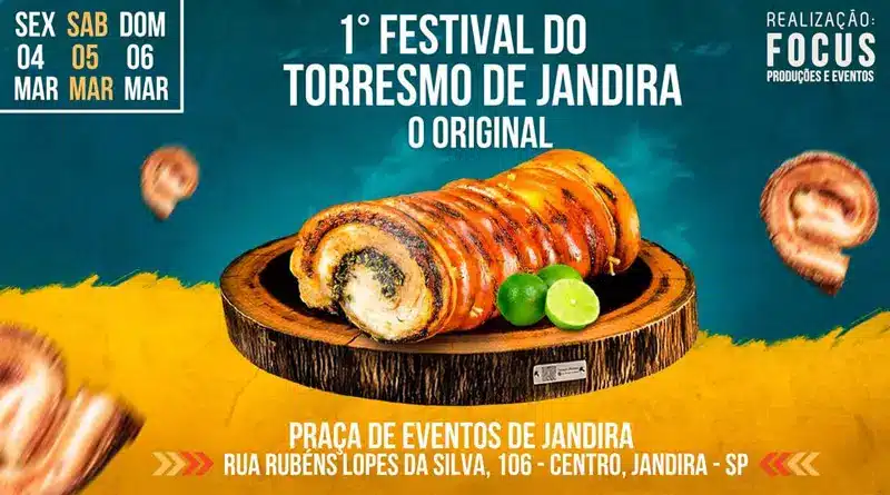 Jandira recebe entre os dias 4 e 6 de março o primeiro Festival do Torresmo