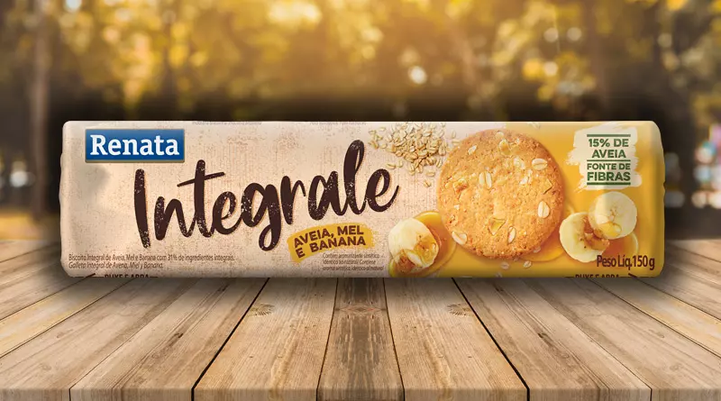 Novidade! Renata lança novo Biscoito Integrale no sabor Aveia, Mel e Banana