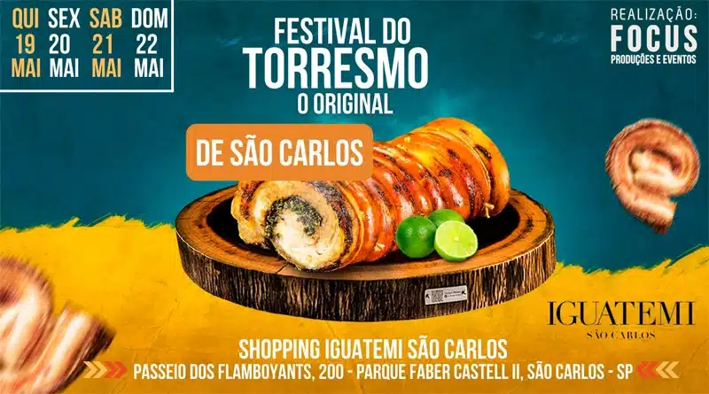 Festival do Torresmo de São Carlos acontece entre os dias 19 e 22 de maio