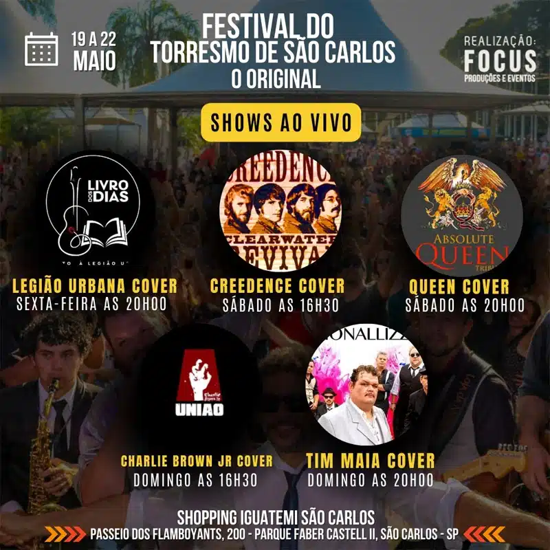 Festival do Torresmo de São Carlos acontece entre os dias 19 e 22 de maio