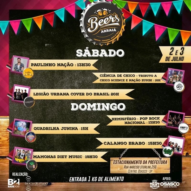 Beer's Festival Arraiá promete agitar Osasco e região neste fim de semana