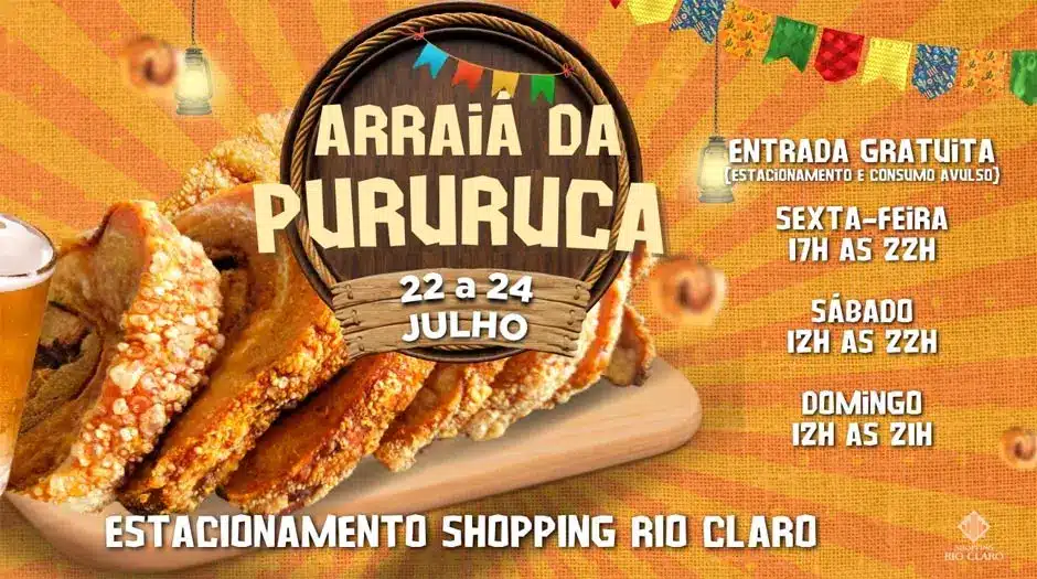 Acontece neste fim de semana o Arraiá da Pururuca de Rio Claro