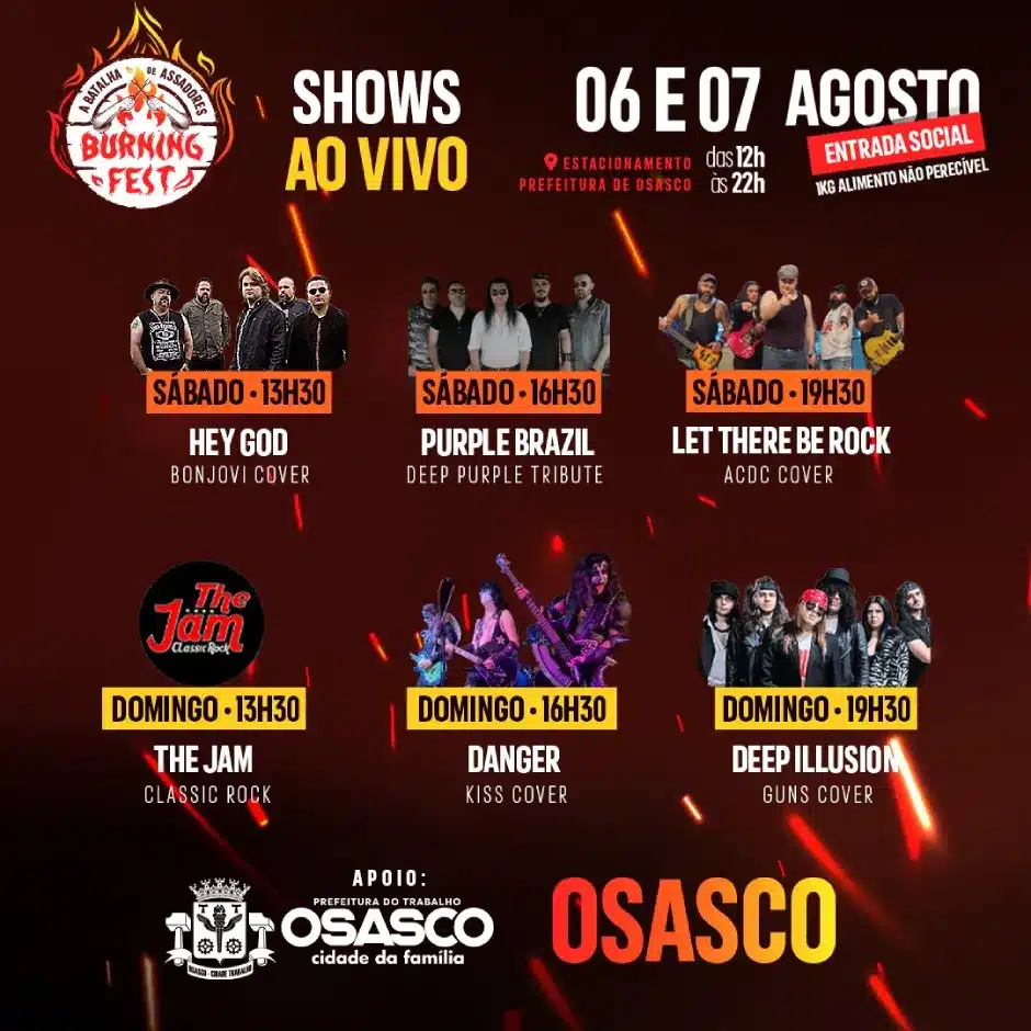 Burning Fest vai agitar Osasco em agosto com batalha de assadores