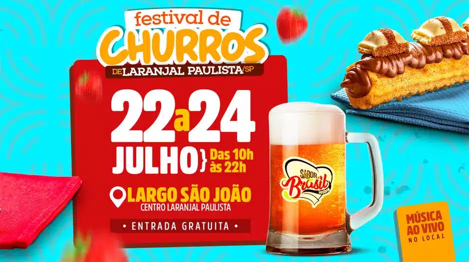 Festival de Churros de Laranjal Paulista inicia nesta sexta