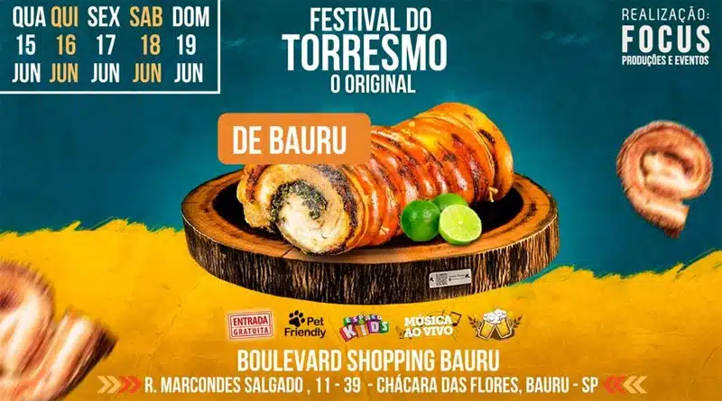 Festival do Torresmo de Bauru começa nesta quarta no Boulevard Shopping