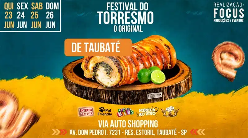 Festival do Torresmo de Taubaté começa nesta quinta com várias atrações musicais