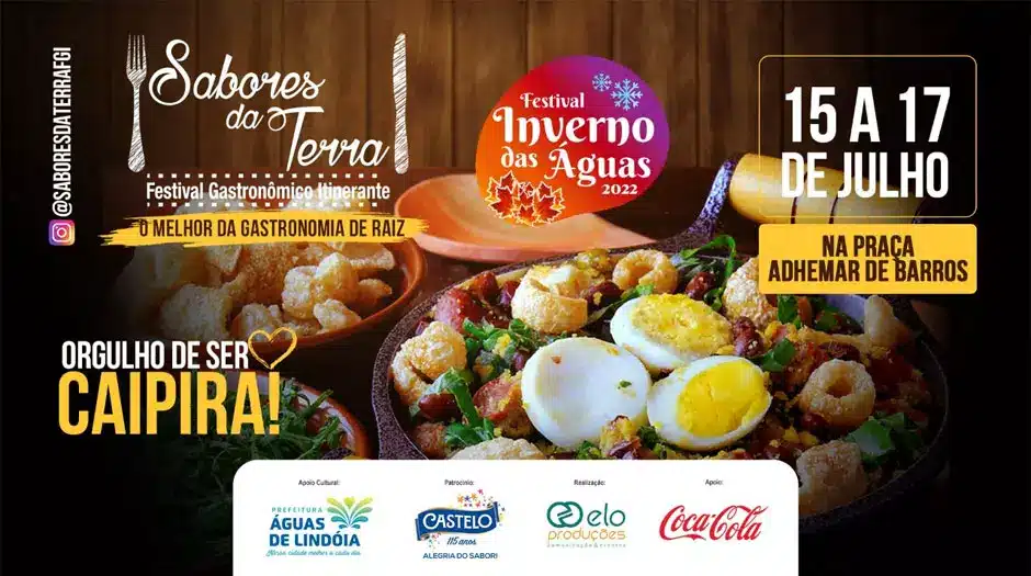 Festival Sabores da Terra começa nesta sexta em Águas de Lindóia