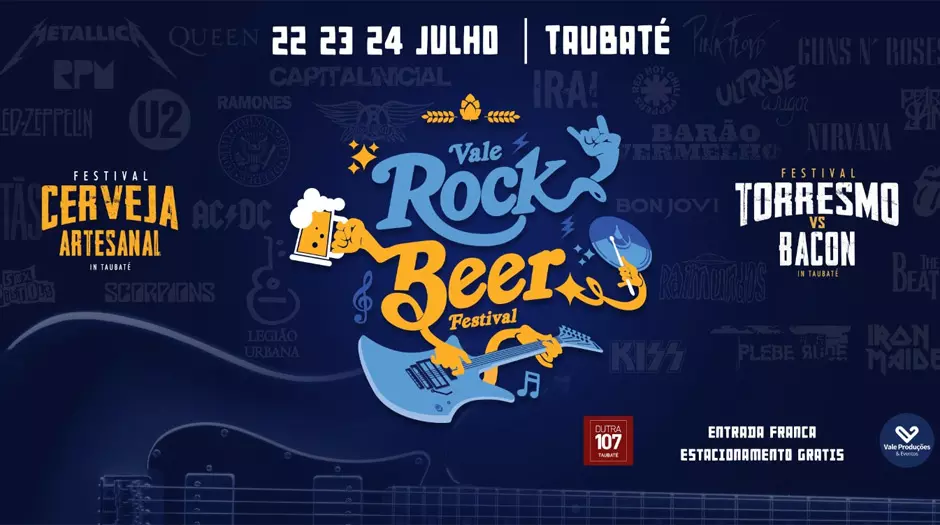 Vale Rock Beer Festival agita Taubaté entre os dias 22 e 24