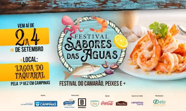 Campinas recebe Festival Sabores das Águas a partir dessa sexta