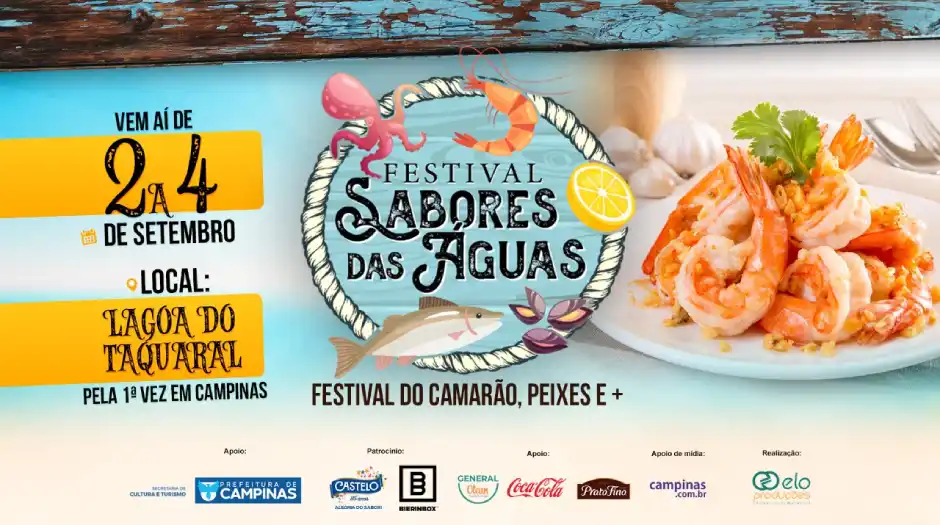 Campinas recebe Festival Sabores das Águas a partir dessa sexta