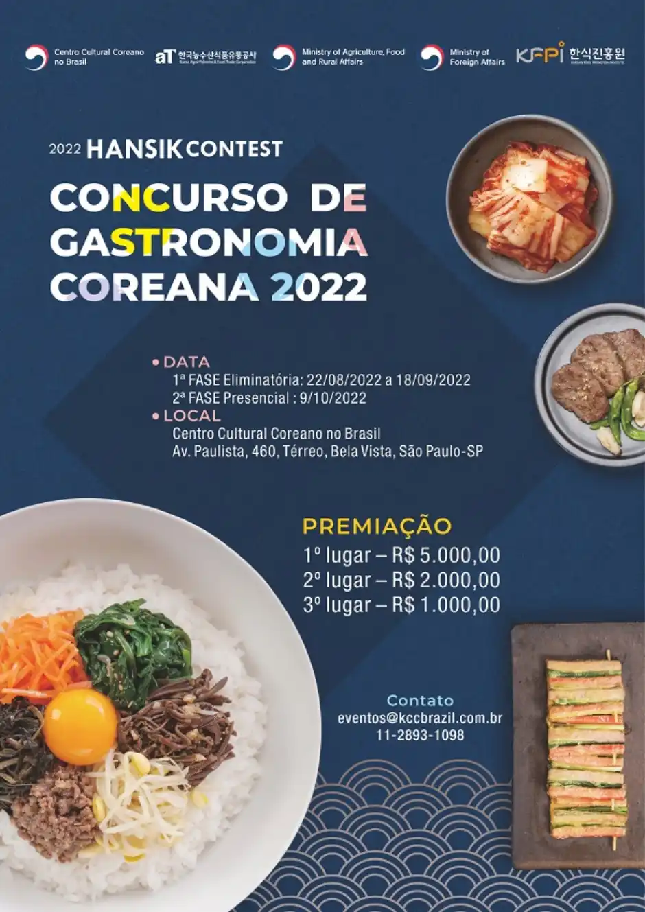 Concurso de Gastronomia Coreana 2022 abre inscrições