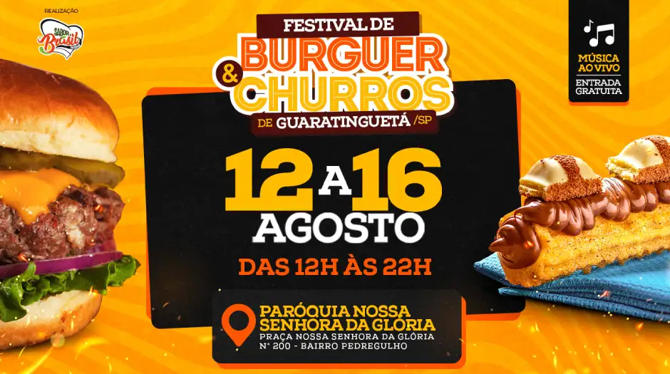 Festival de Burguer e Churros inicia hoje em Guaratinguetá