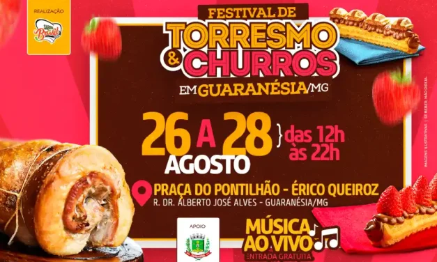 Festival de Torresmo & Churros agita Guaranésia a partir de sexta