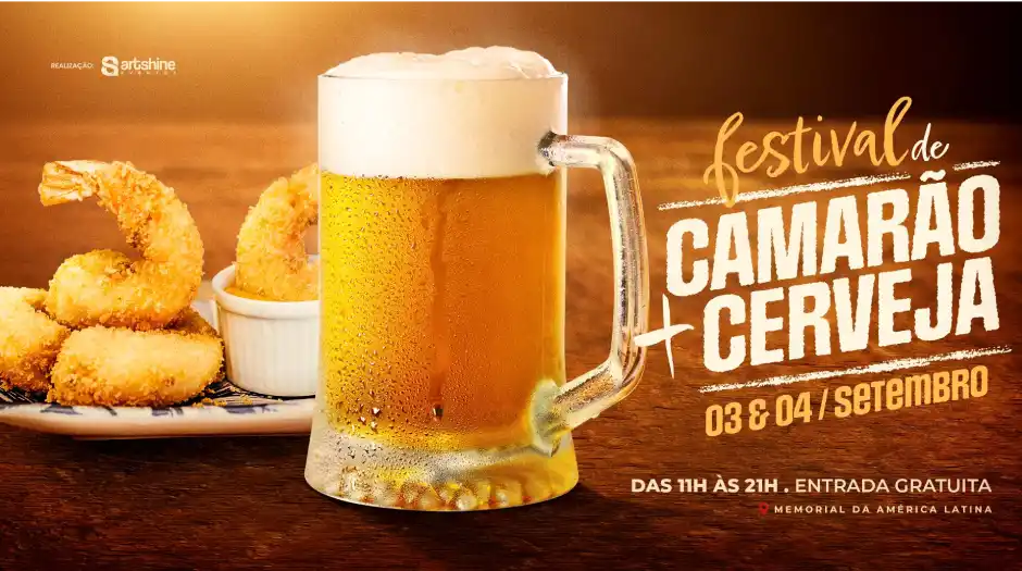 Memorial da América Latina sedia Festival de Camarão e Cerveja Artesanal