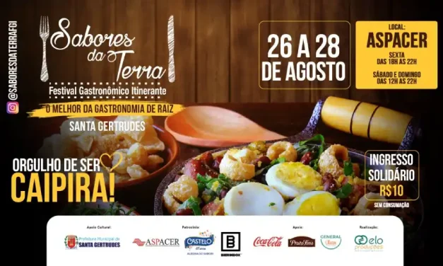 Santa Gertrudes recebe festival de cultura caipira “Sabores da Terra”