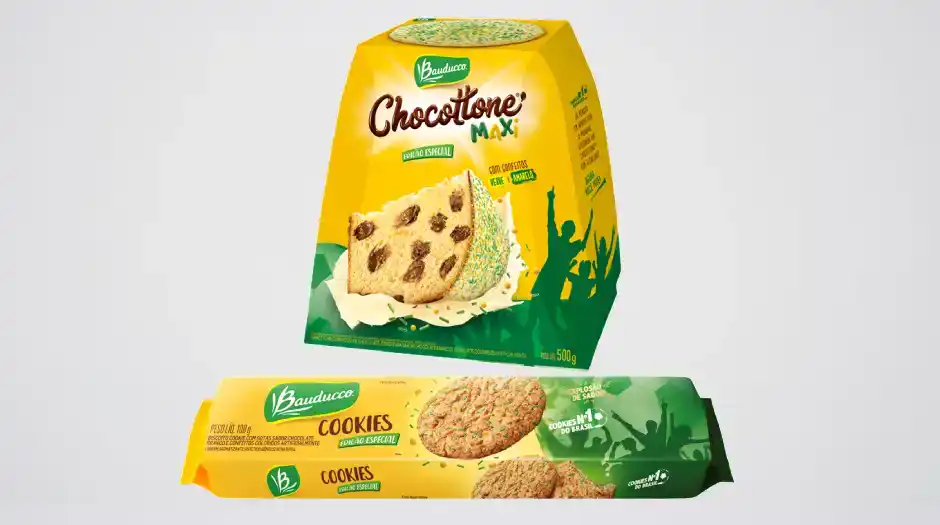 Bauducco anuncia chocottone e cookie inspirados na Copa do Mundo
