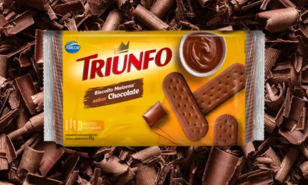 Biscoito Triunfo Maizena sabor chocolate é o novo lançamento da Arcor