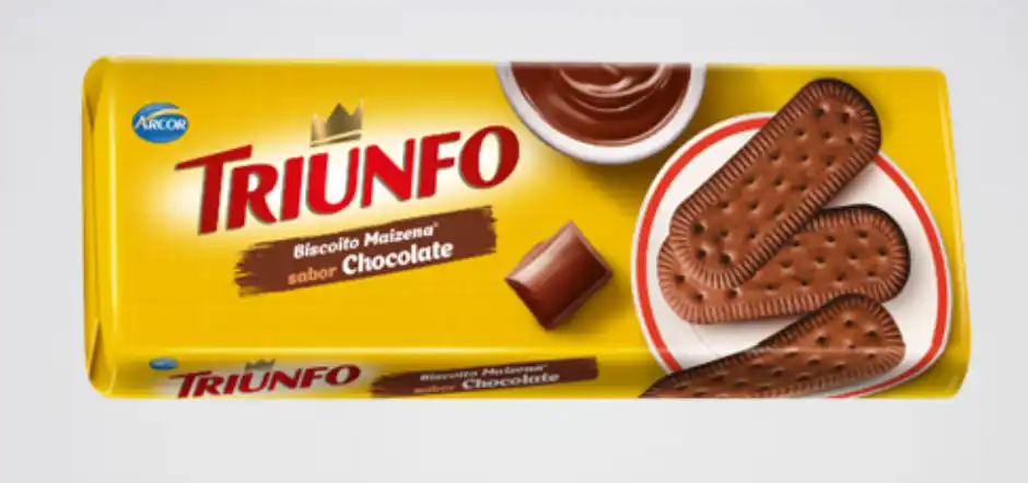 Biscoito Triunfo Maizena sabor chocolate é o novo lançamento da Arcor