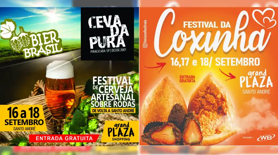 Festival Bier Brasil e Festival da Coxinha agitam Santo André no fim de semana