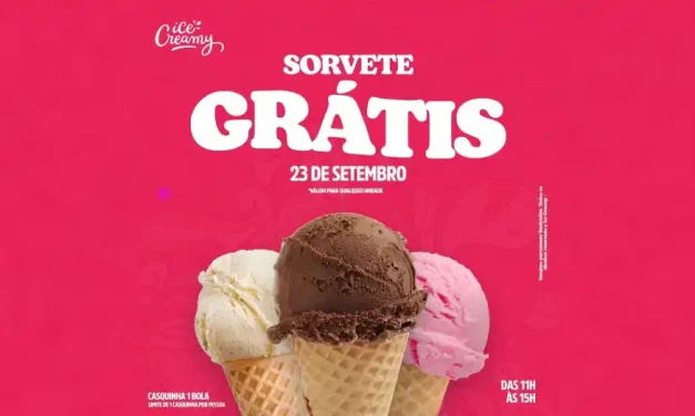 Ice Creamy celebra Dia Nacional do Sorvete distribuindo casquinhas de graça pelo Brasil
