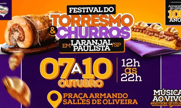 Laranjal Paulista sedia Festival do Torresmo & Churros em outubro