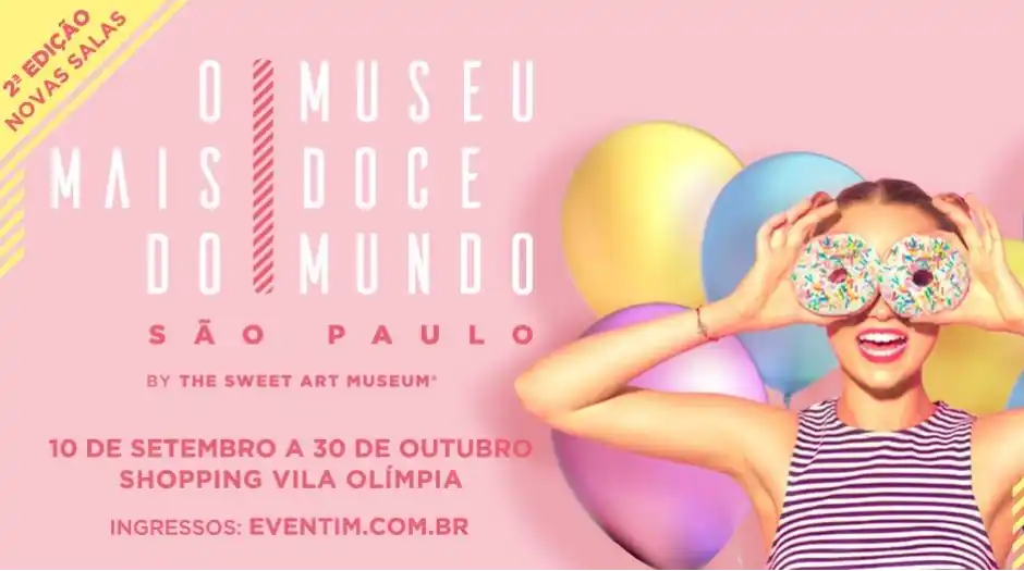 Museu Mais Doce do Mundo é atração no Shopping Vila Olímpia em São Paulo