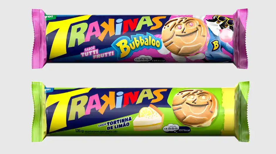 Trakinas anuncia os sabores Bubbaloo e Tortinha de Limão