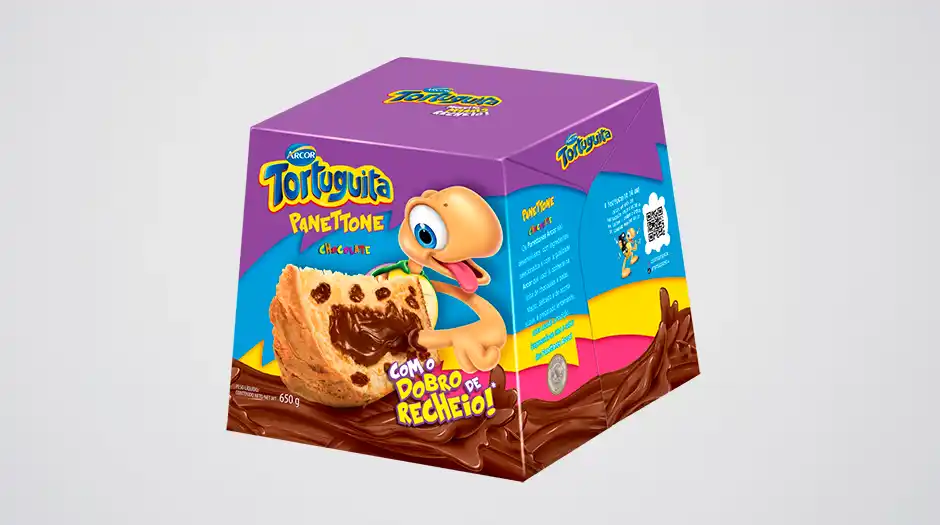 Arcor lança Panettone Tortuguita como destaque para o Natal