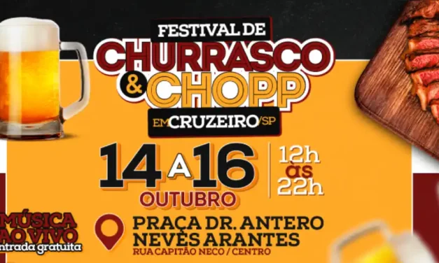 Festival de Churrasco & Chopp agita Cruzeiro no fim de semana