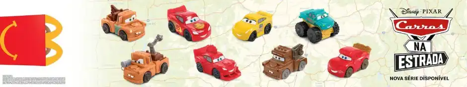 McLanche Feliz traz brinquedos com o tema Carros na Estrada da Disney e Pixar