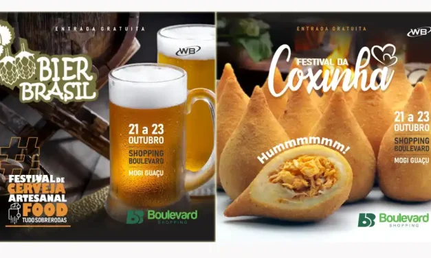 Mogi Guaçu sedia Festival Bier Brasil e Festival da Coxinha a partir de sexta