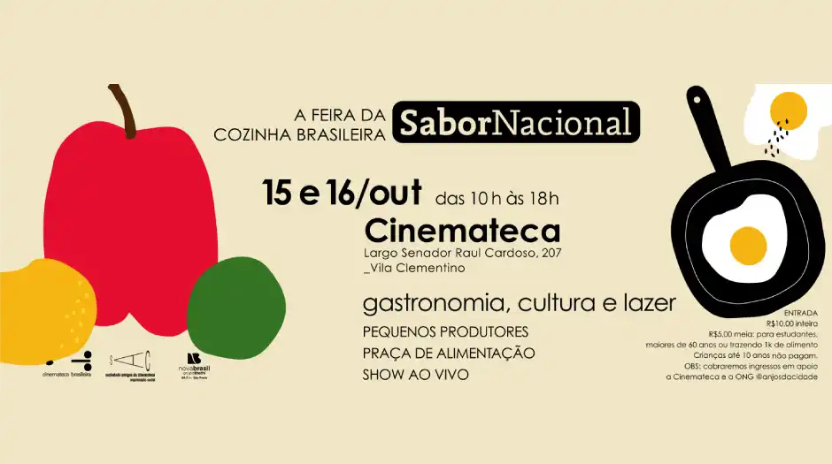 Nova edição da Feira Sabor Nacional ocorre na Cinemateca Brasileira nos dias 15 e 16 de outubro