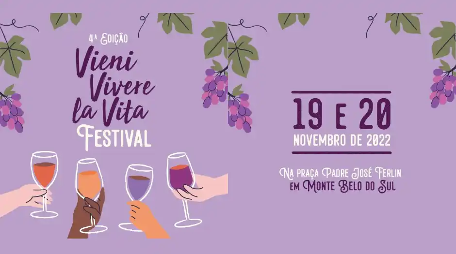 4º Vieni Vivere la Vita Festival agita Monte Belo do Sul neste final de semana