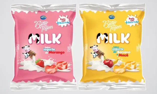 Arcor anuncia lançamento da bala Butter Toffees Milk em dois sabores de iogurte