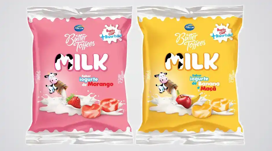 Arcor anuncia lançamento da bala Butter Toffees Milk em dois sabores de iogurte