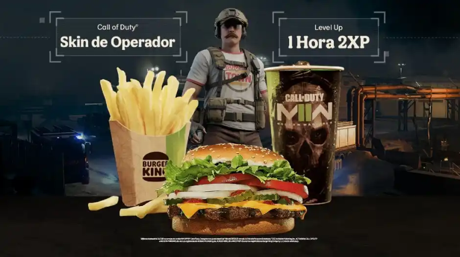 Burger King faz parceria com Call of Duty e lança novo combo com bônus exclusivo