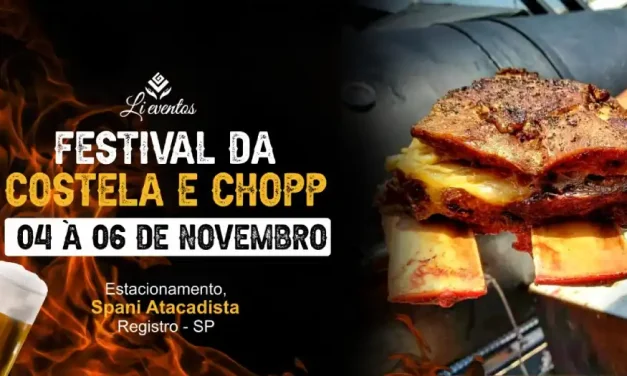 1º Festival da Costela e Chopp em Registro começa nessa sexta