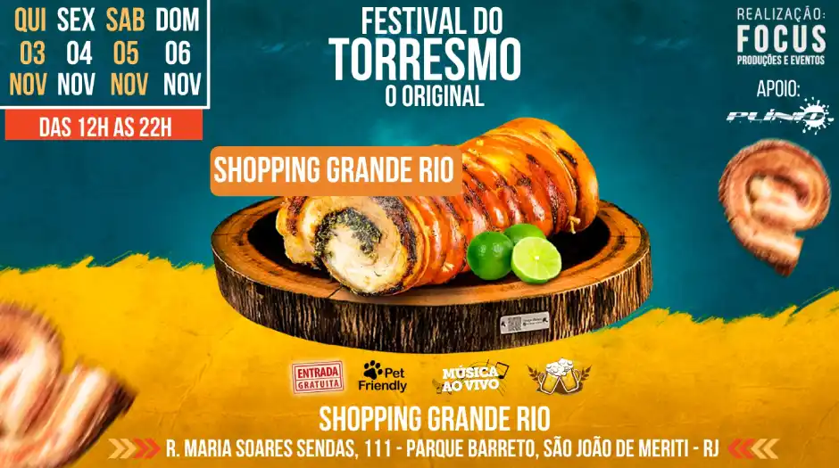Festival do Torresmo agita o Shopping Grande Rio a partir desta quinta