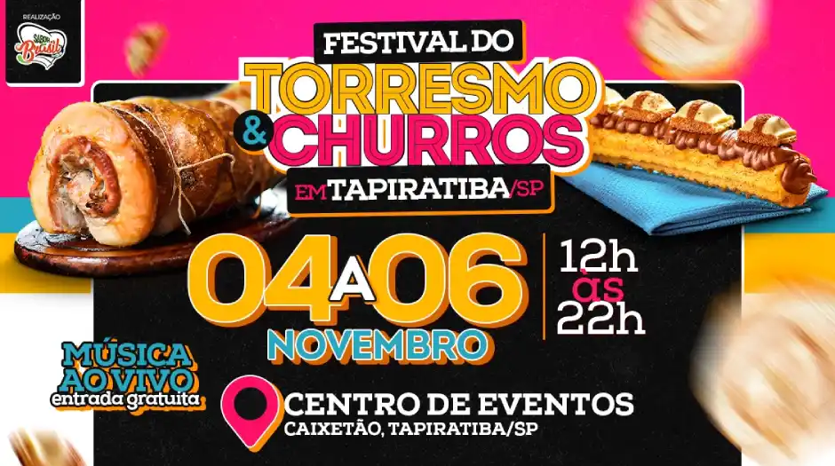 Festival do Torresmo & Churros movimenta Tapiratiba a partir de sexta