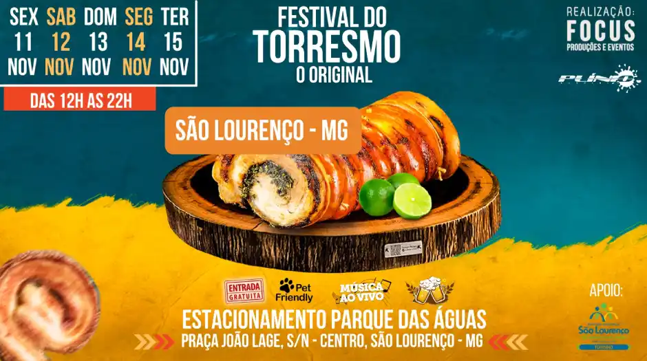 Festival do Torresmo começa nesta sexta em São Lourenço, MG