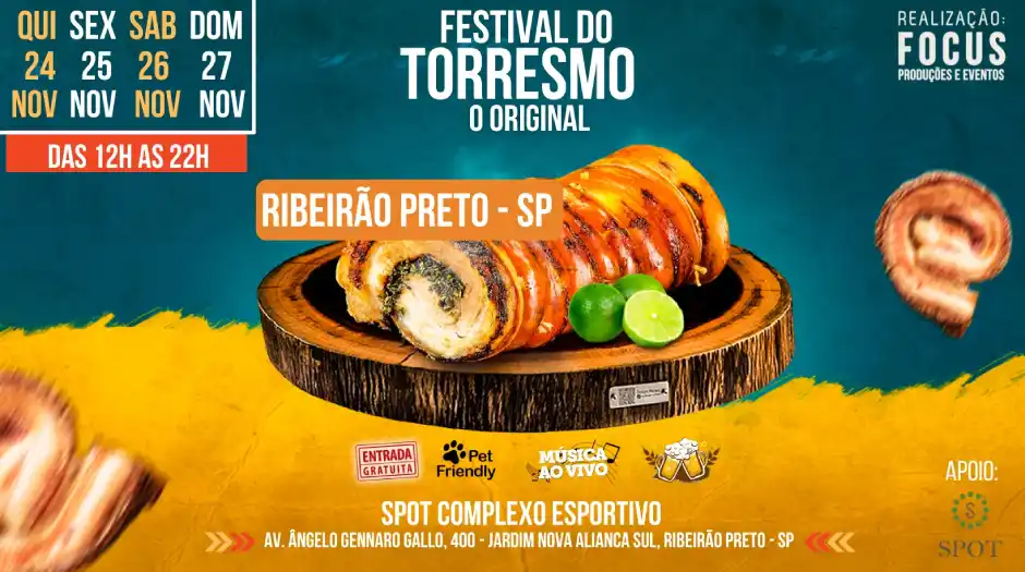 Festival do Torresmo volta a Ribeirão Preto com telão para estreia do Brasil na Copa