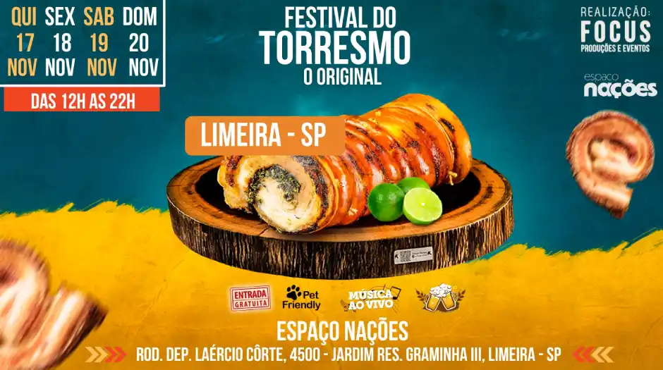 Maior Festival do Torresmo do Brasil agita Limeira até domingo