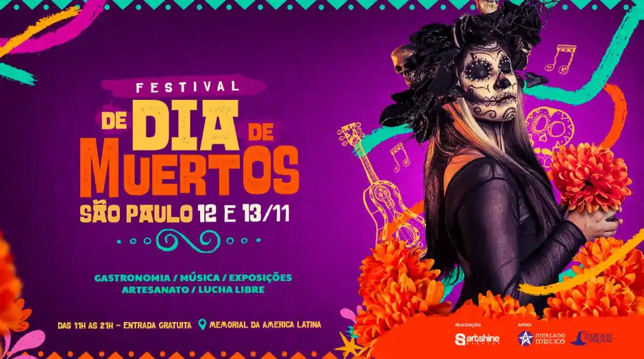 Memorial da América Latina em São Paulo sedia Fiesta de Día de Muertos e Festival de Tacos