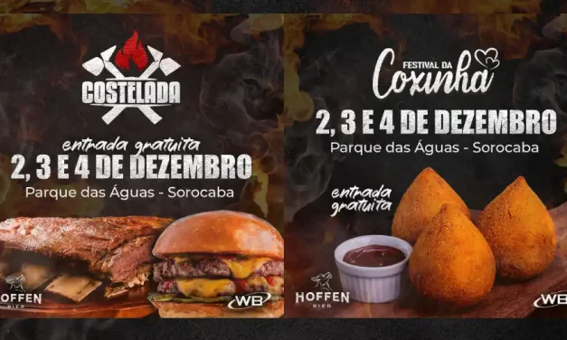 Sorocaba recebe Festivais Costelada BBQ e da Coxinha neste fim de semana