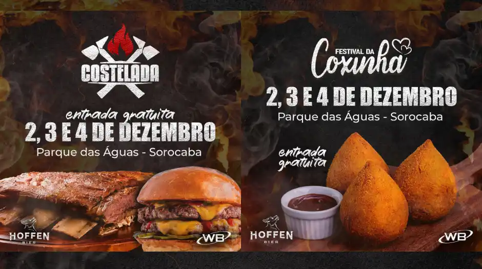 Sorocaba recebe Festivais Costelada BBQ e da Coxinha neste fim de semana