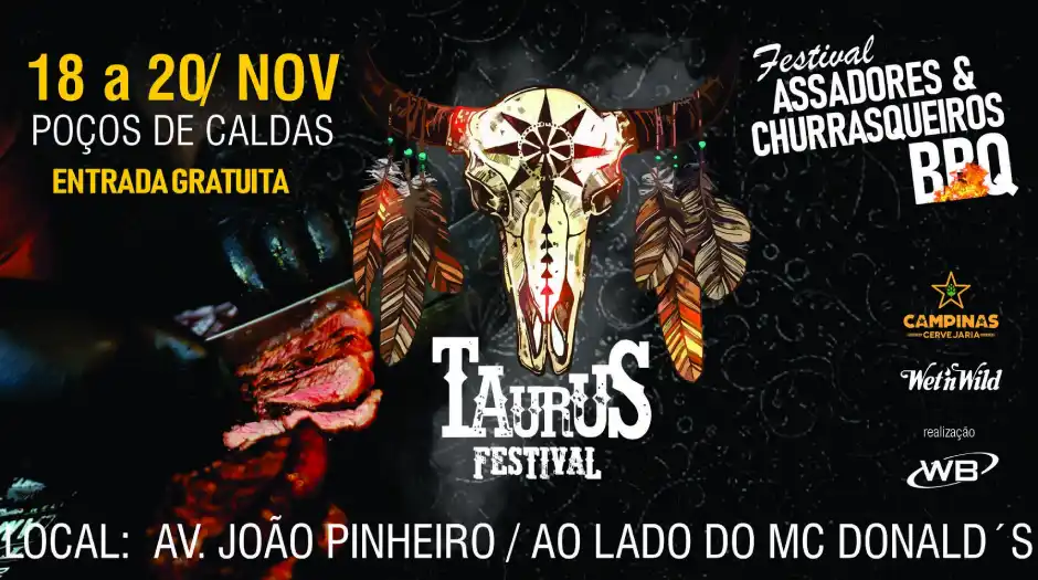 Taurus Festival de Assadores e Churrasqueiros BBQ ocorre pela primeira vez em Poços de Caldas