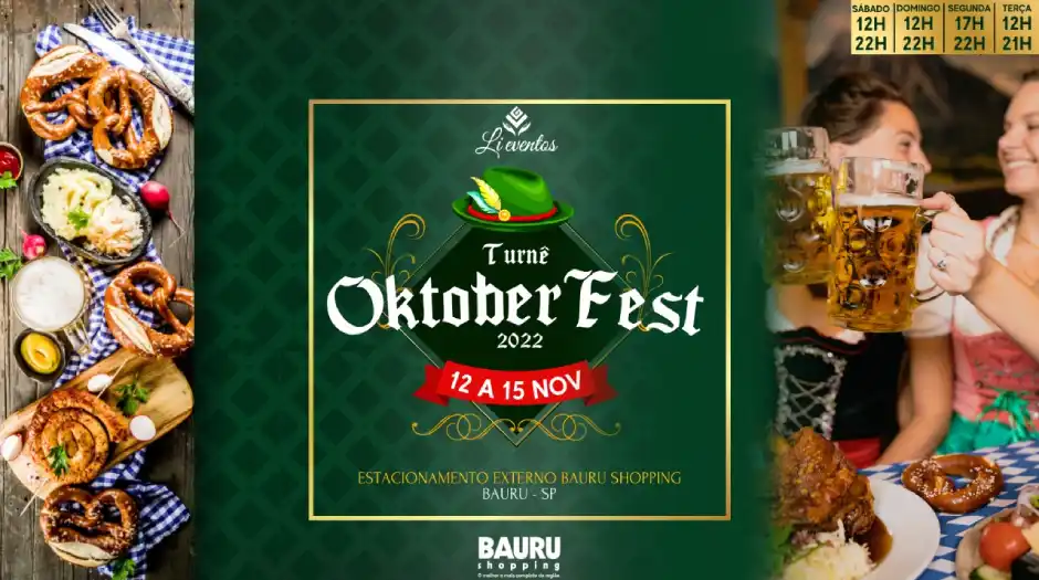 Turnê Oktoberfest: Festival Alemão é atração em Bauru a partir deste sábado