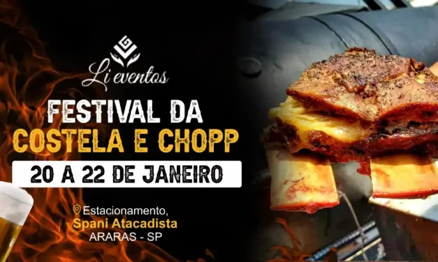 Araras sedia Festival da Costela e Chopp neste fim de semana