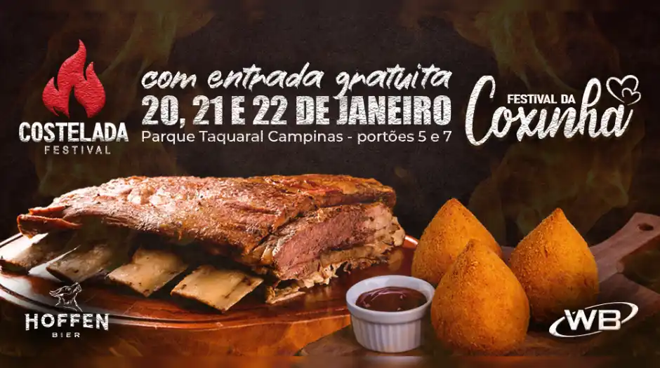 Costelada BBQ e Festival da Coxinha iniciam temporada 2023 em Campinas